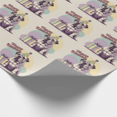 Papier Cadeau Bullmastiff Carré coloré (Coin)