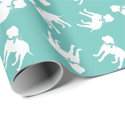 Papier Cadeau Bullmastiff Chien Chien Chien Chien Chiot (Coin rond)