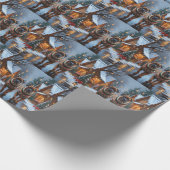 Papier Cadeau Bullmastiff Dogs Christmas Snow Holiday  (Coin)