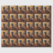 Papier Cadeau Bullmastiff en automne Feuilles automne Inspire (Plat)