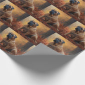 Papier Cadeau Bullmastiff en automne Feuilles automne Inspire (Coin)