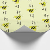 Papier Cadeau Bumble Bee, Abeille Heureuse (Coin)