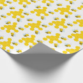 Papier Cadeau Bumble Bee et Honeycomb Motif (Coin)