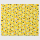 Papier Cadeau Bumble Bee et Honeycomb Motif (Plat)