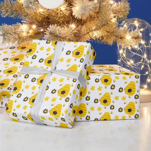 Papier Cadeau Bumble Bee Hive Motif (Vacances)