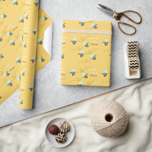 Papier Cadeau Bumble Bee Mommy to Bee Wrapper Paper (Artisanat)