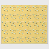 Papier Cadeau Bumble Bee Mommy to Bee Wrapper Paper (Plat)