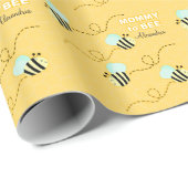 Papier Cadeau Bumble Bee Mommy to Bee Wrapper Paper (Coin rond)