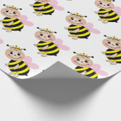 Papier Cadeau Bumble Bee Wrapper Papier Rose (Coin)