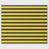 Papier Cadeau Bumblebee Black Yellow Horizontal Lines Bumble Bee (Plat)