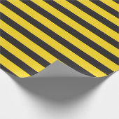 Papier Cadeau Bumblebee Black Yellow Horizontal Lines Bumble Bee (Coin)
