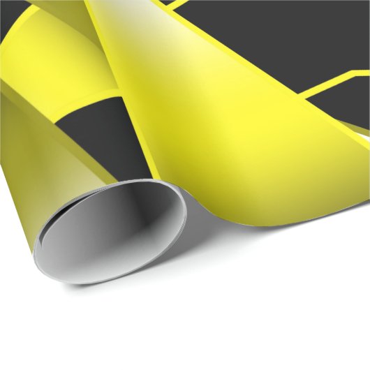 Papier Cadeau Bumblebee Color Gradient Perspective Dessin (Coin rond)