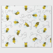 Papier Cadeau Bumblebee Flying Yellow Black Bumble Bee (Plat)