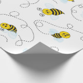Papier Cadeau Bumblebee Flying Yellow Black Bumble Bee (Coin)