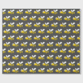 Papier Cadeau Bumblebee sur Grey (Plat)