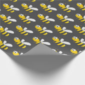 Papier Cadeau Bumblebee sur Grey (Coin)