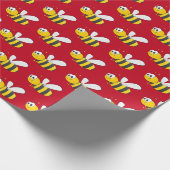 Papier Cadeau Bumblebee sur rouge (Coin)