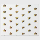Papier Cadeau BumbleBee transportant du pollen (Plat)