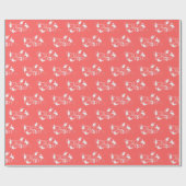 Papier Cadeau Bunnies dansantes "C'est une fille !" Papier à env (Plat)