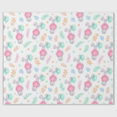 Papier Cadeau Bunnies d'aquarelle (Plat)