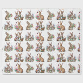 Papier Cadeau Bunnies de Pâques (Plat)