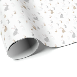 Papier Cadeau Bunnies doux-blanc