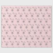 Papier Cadeau Bunnies En Rose (Plat)