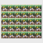 Papier Cadeau Bunny de Pâques embrasser Oeuf de vache (Plat)