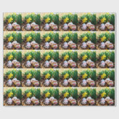 Papier Cadeau Bunny de Pâques embrasser Oeuf de vache (Plat)