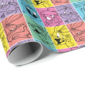 Papier Cadeau BUNNY™ - Expressions de blocs de couleur (Coin rond)