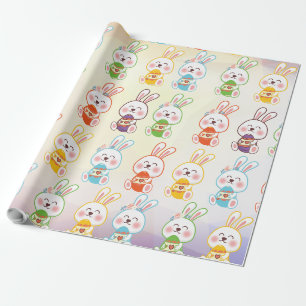 Papier Cadeau Bunny Joyeux Motif de la journée de Pâques