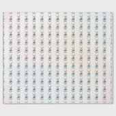 Papier Cadeau Bunny mangeur bleu (Plat)