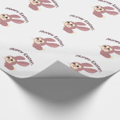Papier Cadeau Bunny rose pâle (Coin)