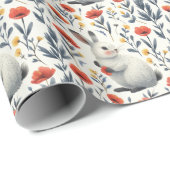 Papier Cadeau Bunny Springtime (Coin rond)
