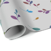 Papier Cadeau Bunte Zweige/Blätter (Coin rond)