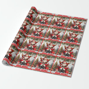 Papier Cadeau Buon Natale Christmas Père Noël design