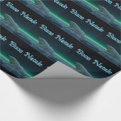 Papier Cadeau Buon Natale - Ours polaire à bord de glace (Coin)