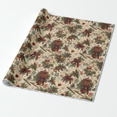 Papier Cadeau Bureau de poste de Noël victorien (Déroulé)