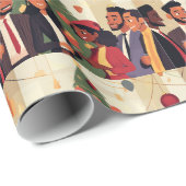 Papier Cadeau Bureau des vacances (Coin rond)