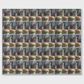 Papier Cadeau Burger Buddy - art chat (Plat)