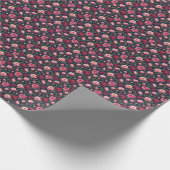 Papier Cadeau Burgundy and Pink Flowers (Coin)