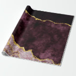 Papier Cadeau Burgundy Blush Gold Foil Agadir Marble Gilt<br><div class="desc">Aquarelle rose et couleur or de l'huile d'olive Aquarelle de la Bourgogne,  marbre d'Agate Géode doré,  avec fontes Moderne et Script. Un Mariage branché et chic ou du papier cadeau de fête!~ Consultez mon magasin pour voir toute la suite mariage pour ce design!</div>