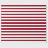Papier Cadeau Burgundy et White Stripes (Plat)