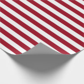 Papier Cadeau Burgundy et White Stripes (Coin)