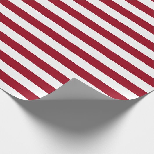 Papier Cadeau Burgundy et White Stripes (Coin)