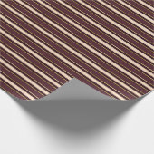 Papier Cadeau Burgundy Maroon Or Grilles d'ivoire Lignes Élégant (Coin)