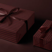 Papier Cadeau Burgundy Stripe Wrapping Paper