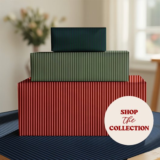 Papier Cadeau Burgundy Striped