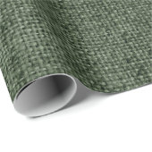Papier Cadeau Burlap vert (Coin rond)