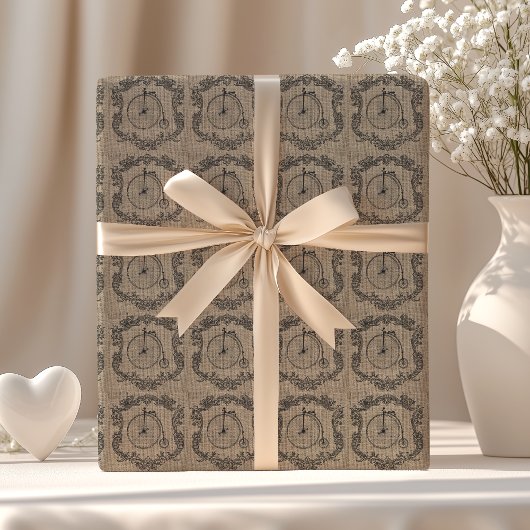 Papier Cadeau Burlap vintage